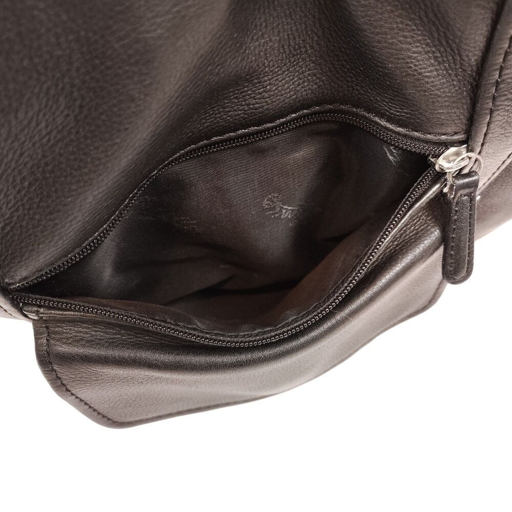 FLAW Fossil Black Leather Handbag Shoulder Bag Vintage Purse - Picture 16 of 16